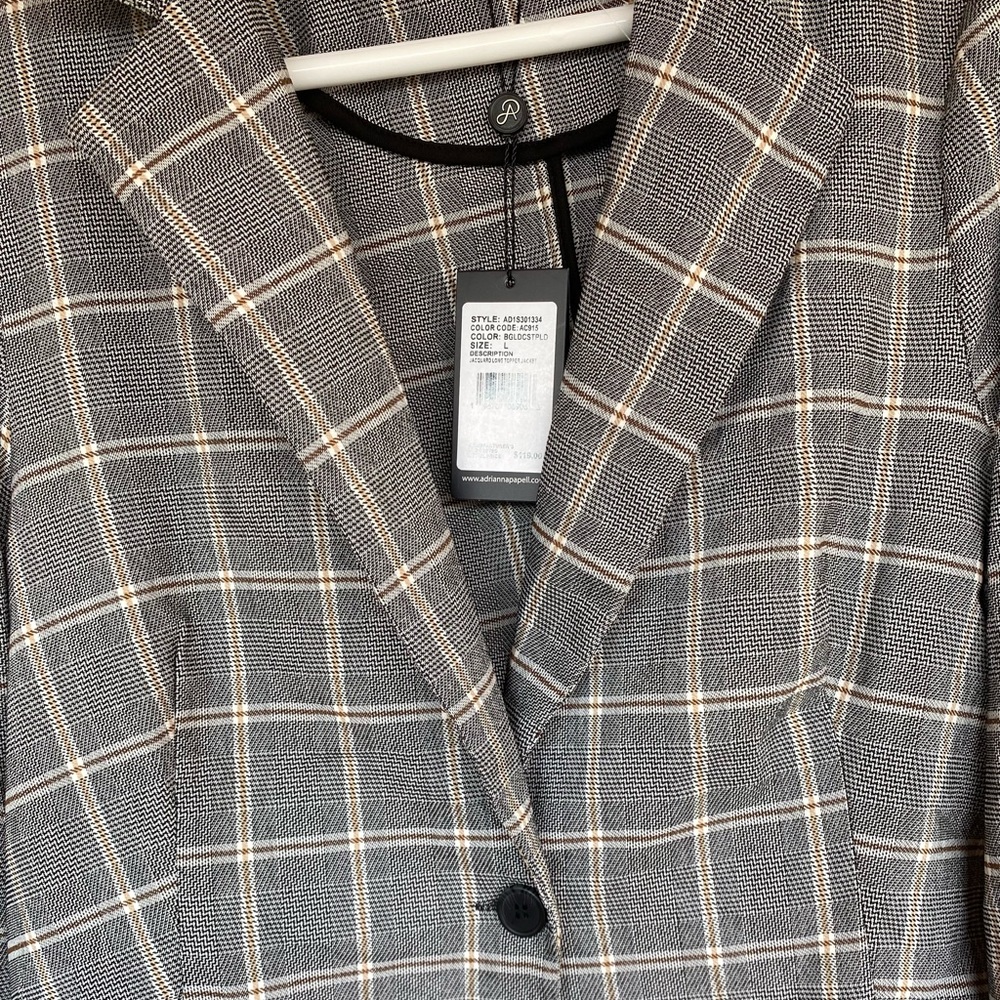 Adrianna papell jacquard long topper jacket - Picture 3 of 4